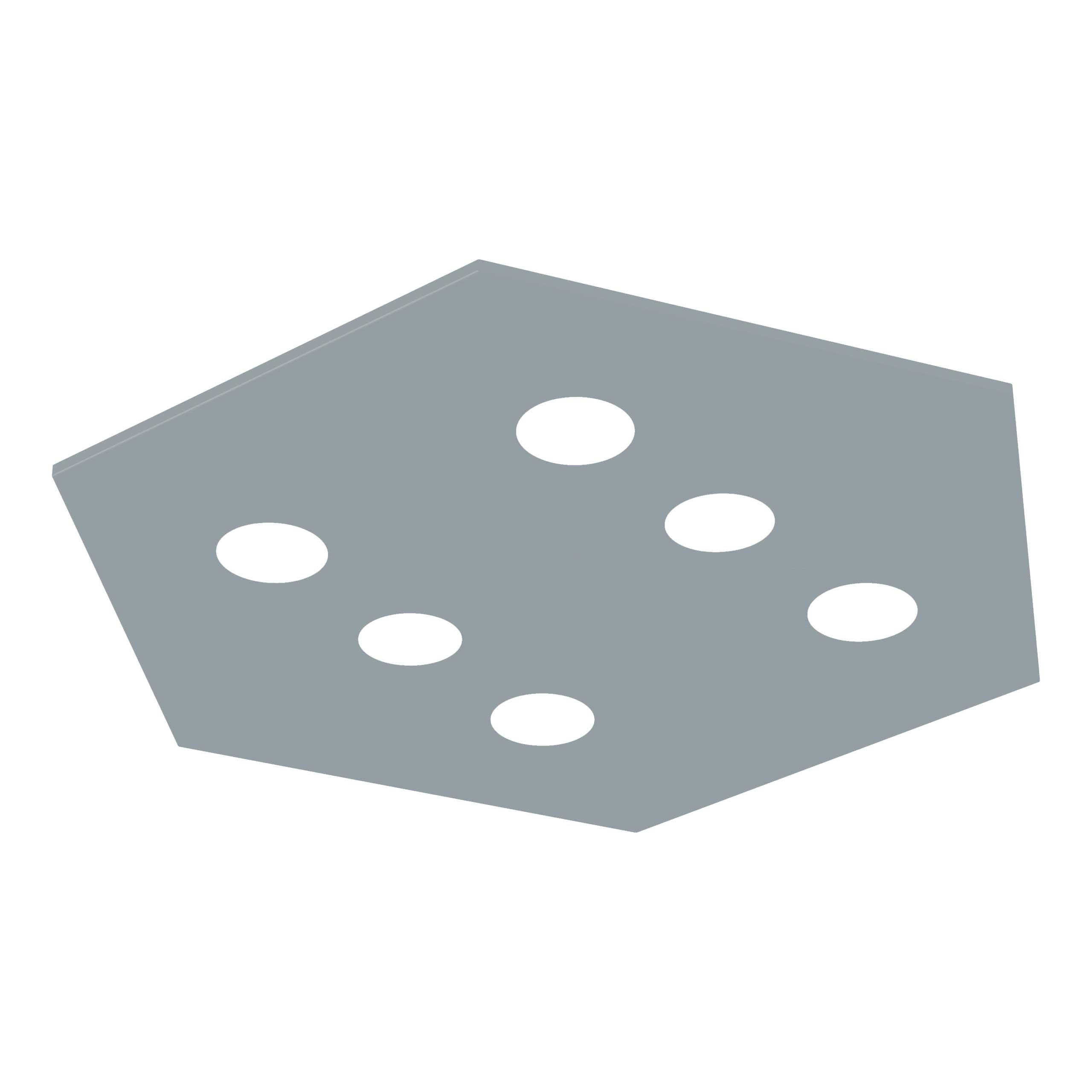 DECKENLEUCHTE - Grau, Metall (70/80/4cm) - Lumicom