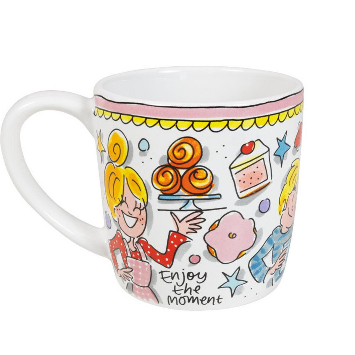 CAPPUCCINO-BECHER Große Liebe in Bunt - 500 ml - Multicolor, Keramik (0.5L) - Blond Amsterdam