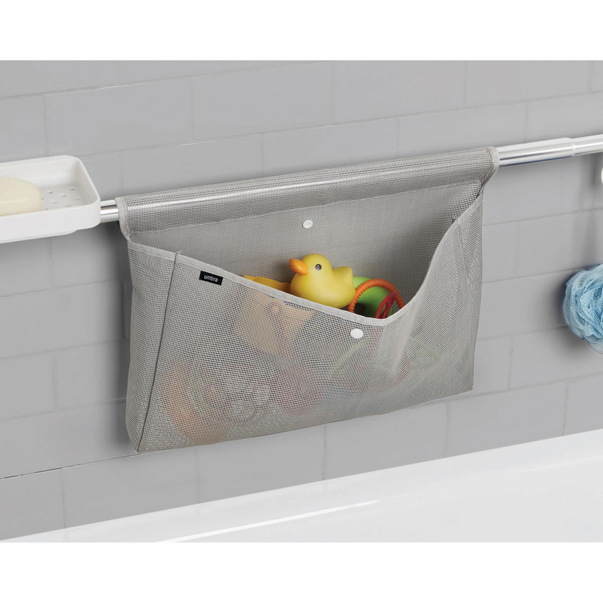 KLEMMSTANGE Sure-Lock, Chrome - Silberfarben, Kunststoff (34.62/11.76/186.06cm) - Umbra