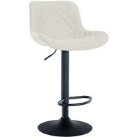 BARHOCKER Stoff creme - Creme/Schwarz, Textil/Metall (48/81/54cm) - CLP