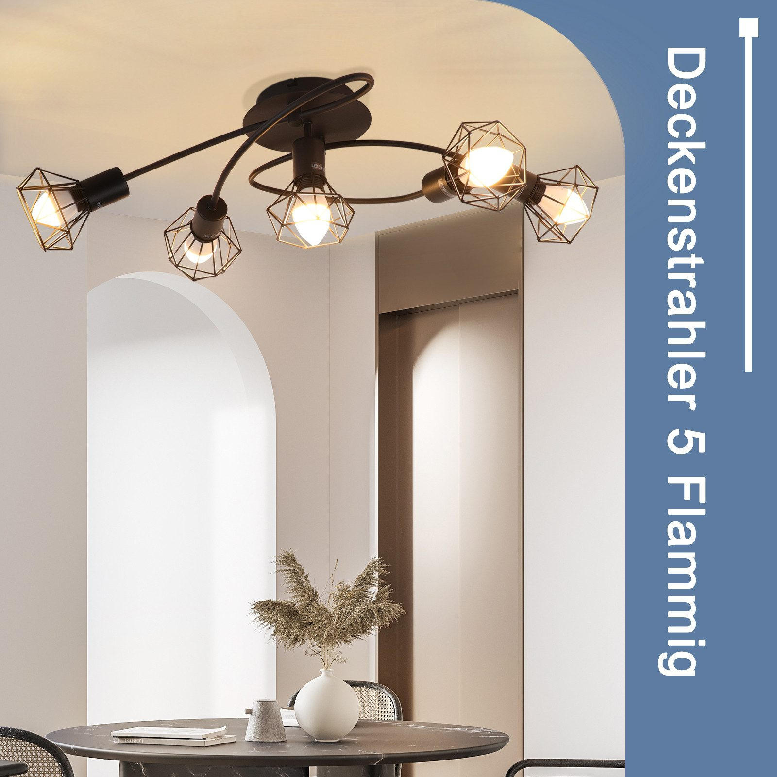 Thumbnail - Nettlife Strahler, Schwarz, Metall, 28x18x61 cm, Lampen & Leuchten, Innenbeleuchtung, Spots & Strahler, Deckenspots