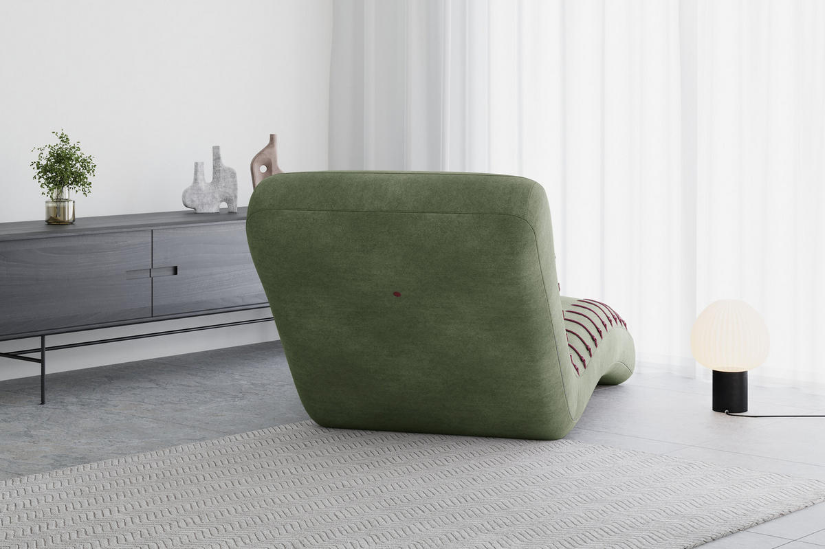 CHAISELONGUE SPLINE - Dunkelgrün, Holzwerkstoff (83/80/172cm) - Möblo