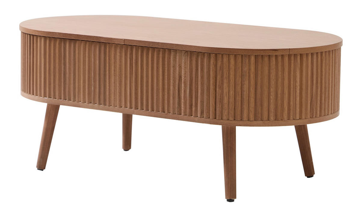 COUCHTISCH Rund Braun 100 x 48 x 41 cm - Braun, Holz (48/100/41cm) - Nordlys