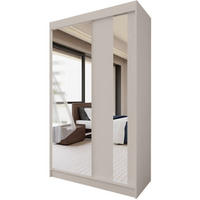 SCHWEBETÜRENSCHRANK Gaja 120/216/61 kaschmir mit Spiegel - Kaschmir, Holzwerkstoff (120/216/61cm) - Beautysofa
