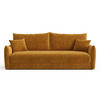 SCHLAFSOFA GERADE Texturierter Samt Senf 213.5cm - Dunkelgelb, Textil (213.5/94/66cm) - Sia Home