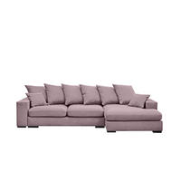 ECKSOFA Mit Schlaffunktion Und Bettkasten Couch L-form Gabon Stoff Riviera Rechts Lila - Lila, Holz (285/155cm) - Kaiser Möbel