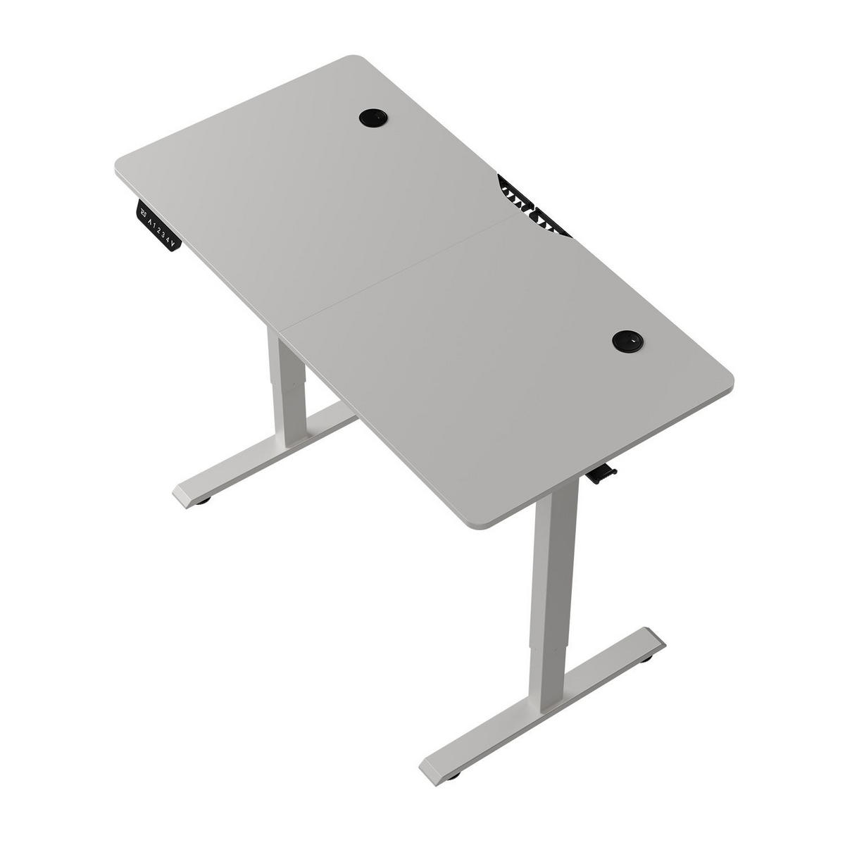SCHREIBTISCH Office Stand weiß 120x60 cm höhenverstellbar - Weiß, Holz (60/120/117cm) - Juskys