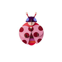 WANDSKULPTUR Bunt 6,5/24,5 cm - Multicolor, Wellpappe (6.5/24.5/18cm) - Studio Roof