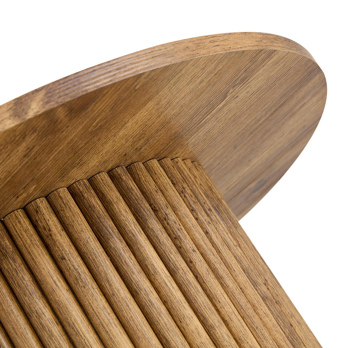 COUCHTISCH 70 cm in Holzoptik mit Säulensockel und Metallrahmen - Kieferfarben, Holzwerkstoff (70/70/42cm) - BEAOK