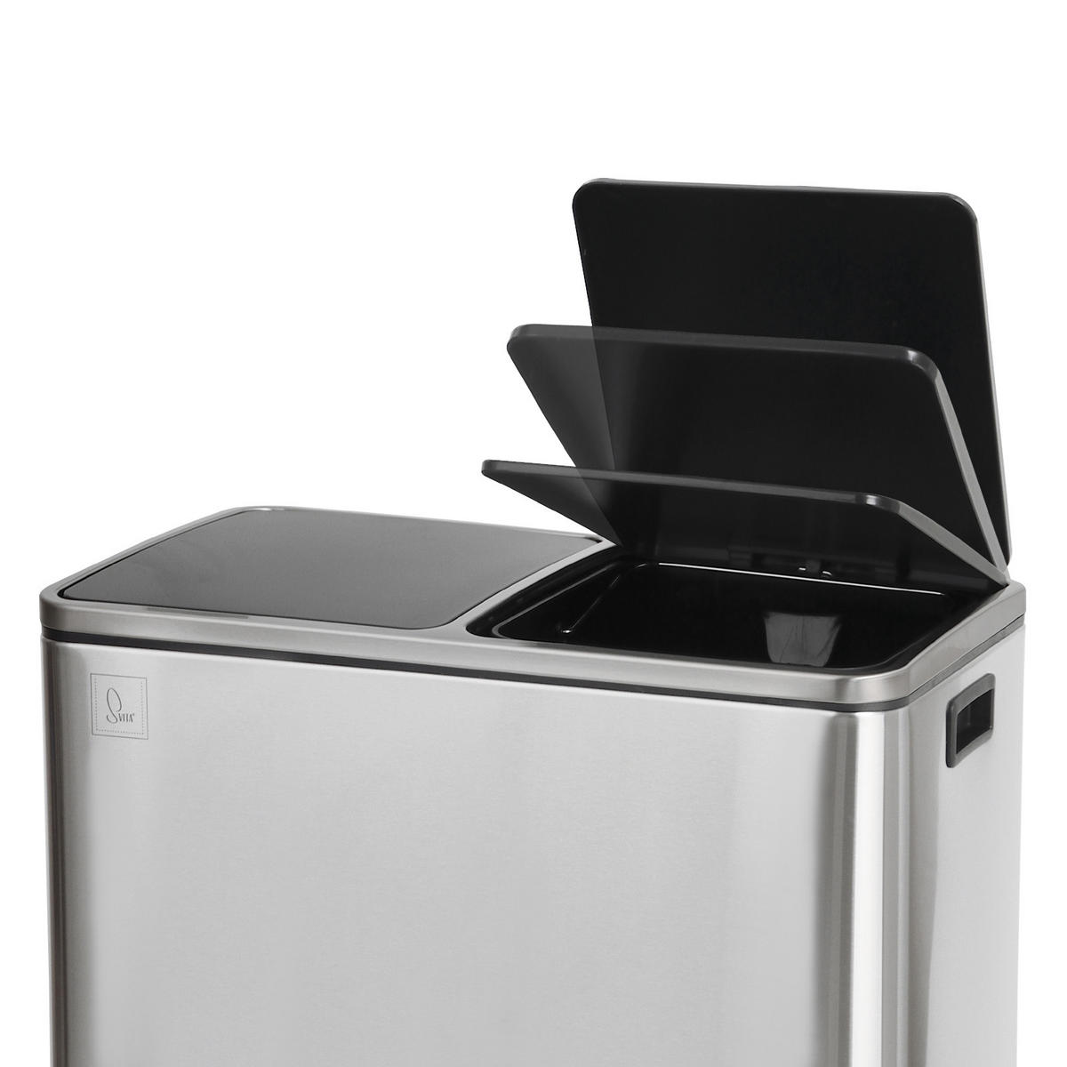 MÜLLEIMER TM2X30 - Silberfarben, Metall (57/65/31cm) - SVITA