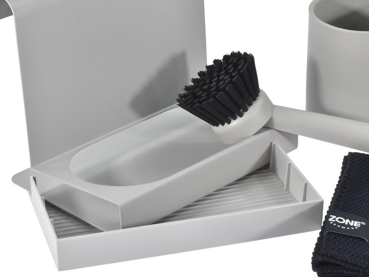 GESCHIRRSPÜLSET Diish grau (5-teilig) - Grau, Metall (12/26/18cm) - Zone Denmark