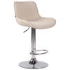 BARHOCKER Lento, Gestell Metall in Chromoptik, Stoff Creme - Chromfarben/Creme, Textil/Metall (50/100/50cm) - TPFLiving
