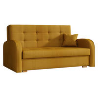 SCHLAFSOFA Viva Gold III - Dunkelgelb/Braun, Holz/Textil (153/85/98cm) - MIRJAN24