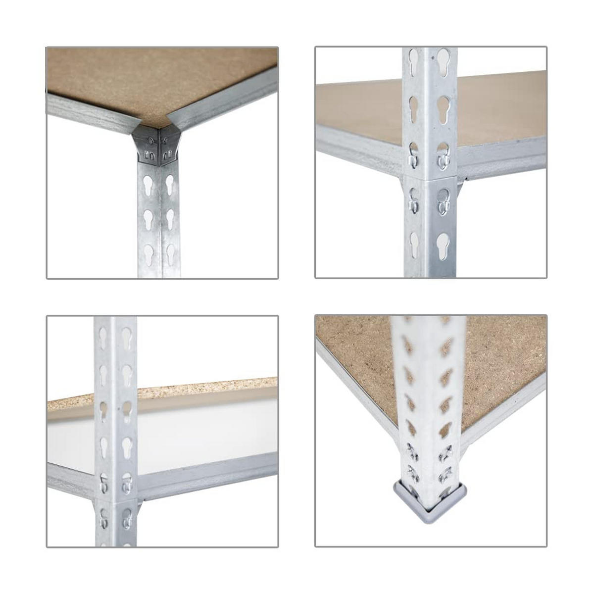 SCHWERLASTREGAL Giant Muli HxBxT 250 x 120 x 30 cm 6 Fachböden Fachlast 200 kg Verzinkt - Silberfarben, Metall (120/250/30cm) - PROREGAL