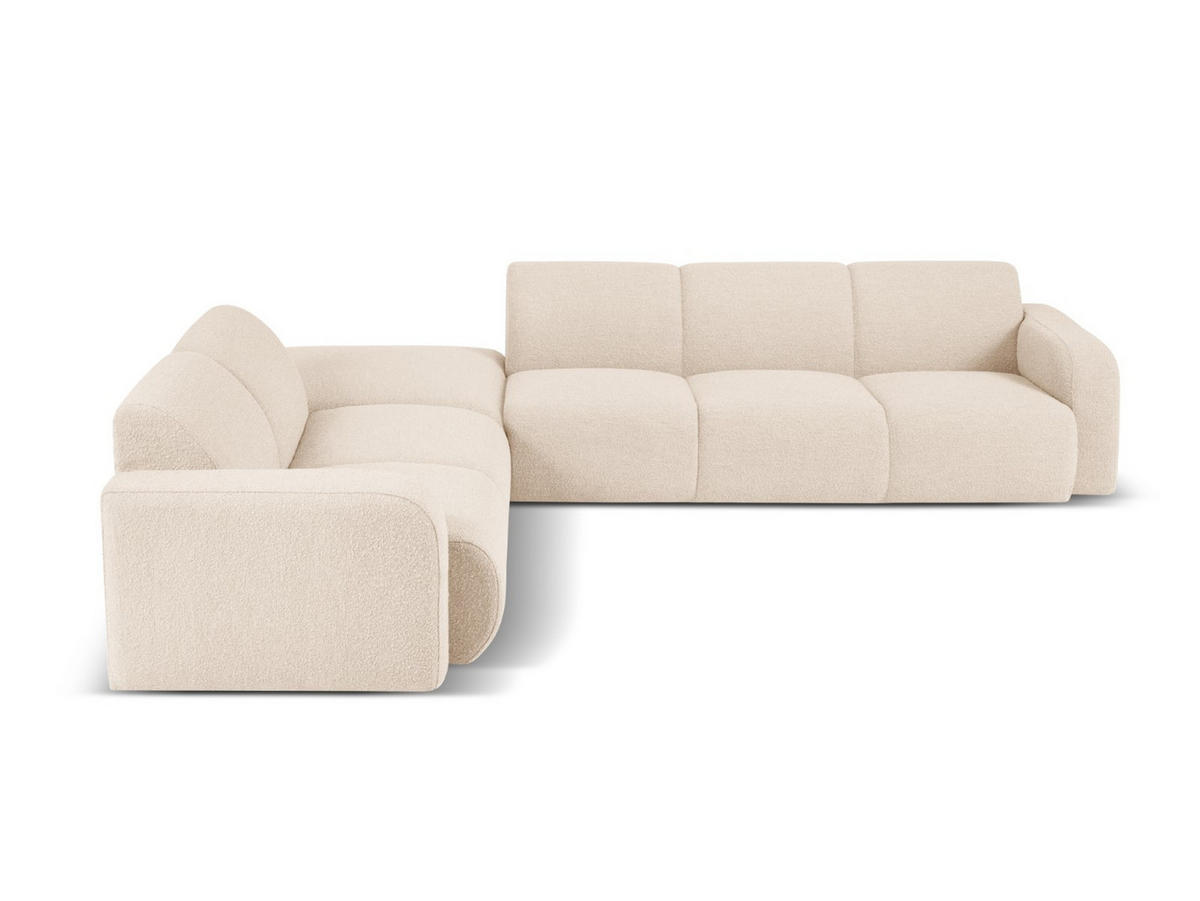 ECKSOFA links Molino aus Boucle beige 6 Sitzplätze - Beige, Textil (250/315cm) - Micadoni