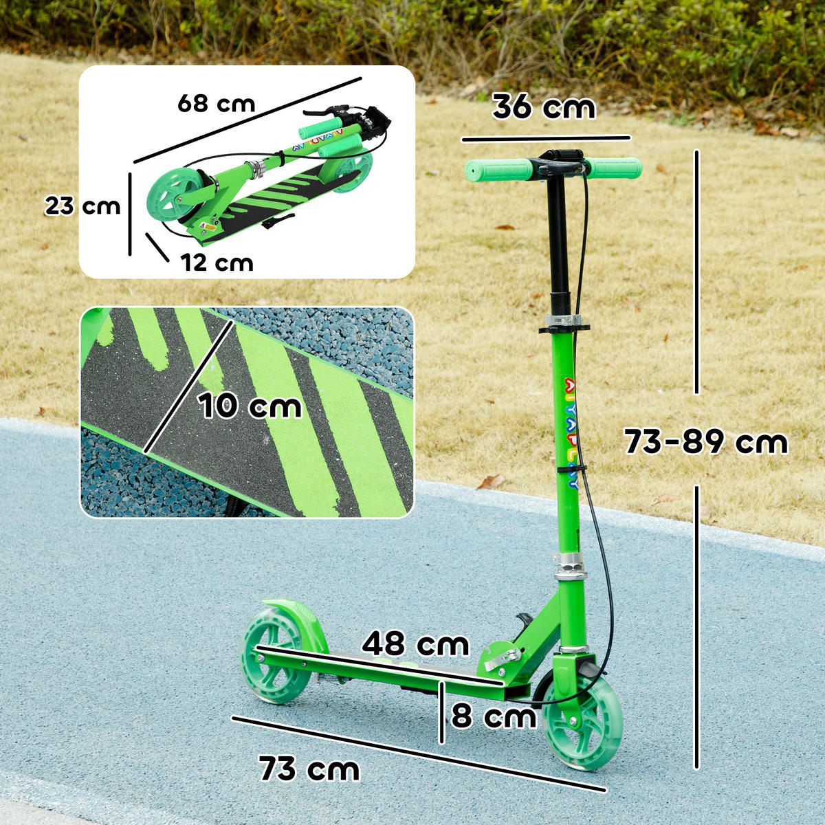 SONSTIGES Outdoor-Spielzeug Grün 73,0/36,0/89,0 - Grün, Kunststoff (36/73cm)