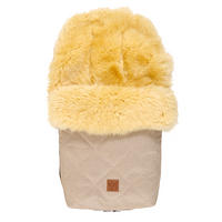 LAMMFELL-FUSSSACK Nelly, medizin, sand melange - Beige, Fell (46/8/88cm) - Kaiserbaby