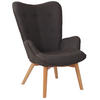 SESSEL Stoff dunkelgrau - Dunkelgrau, Holz/Textil (71/100/77cm) - CLP