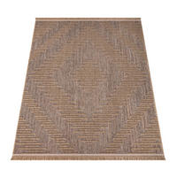 OUTDOOR Teppich Natur Balkon, Terrasse schmutzabweisend Beige Rechteckig 200x280 - Beige, Textil (200/280cm) - KADIMA DESIGN