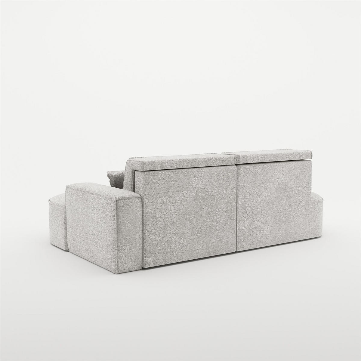ECKSOFA Venedig Mit Schlaffunktion - Hellgrau, Holzwerkstoff/Textil (278/179cm) - Fun Möbel