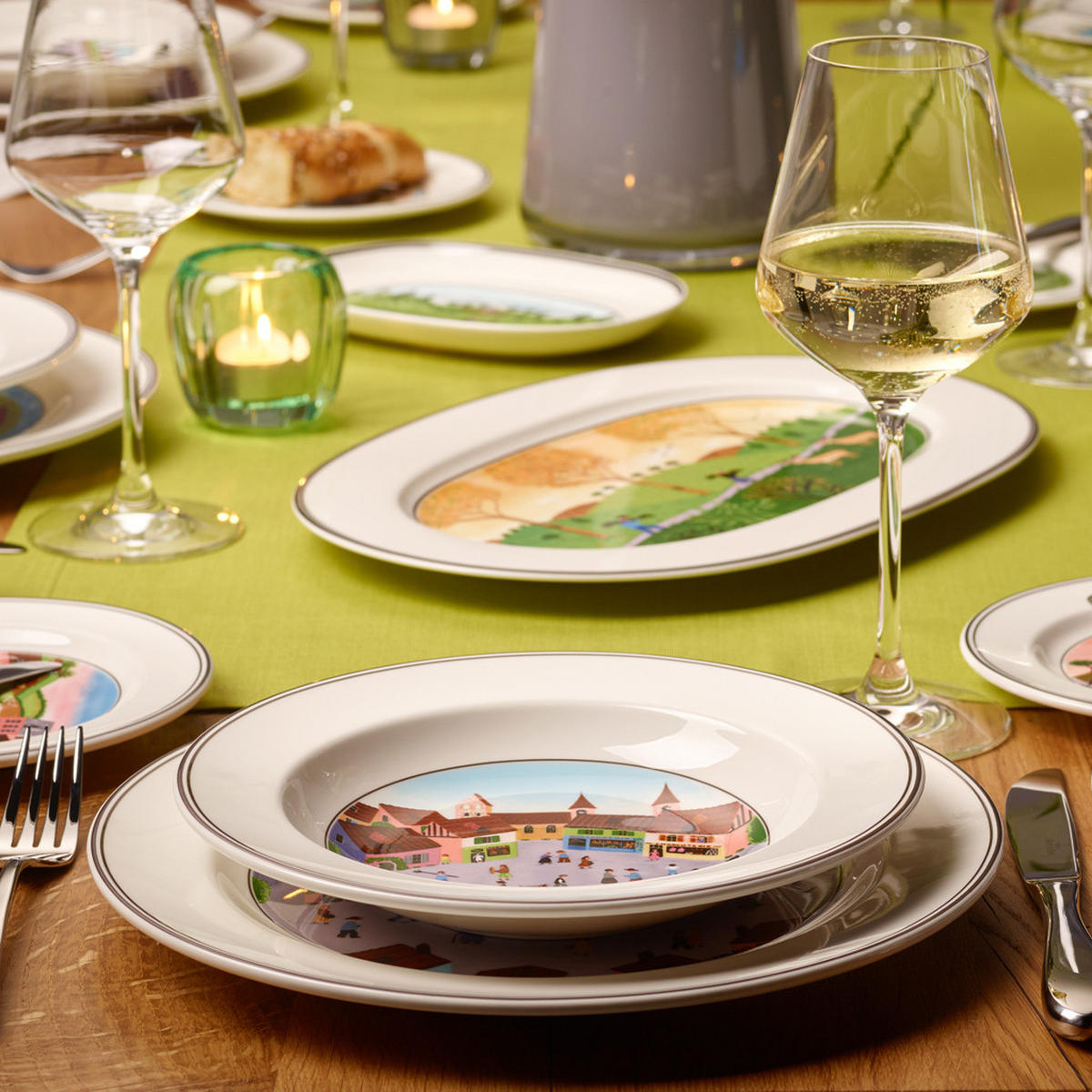 SUPPENTELLER HÜHNERHOF Design Naif bunt ø 21 cm - Multicolor, Keramik (21cm) - Villeroy & Boch