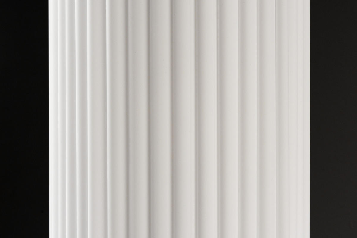 STEHLEUCHTE SALONE Kunststoff Weiß 195 cm - Silberfarben/Weiß, Kunststoff/Metall (28/28/195cm) - riess-ambiente