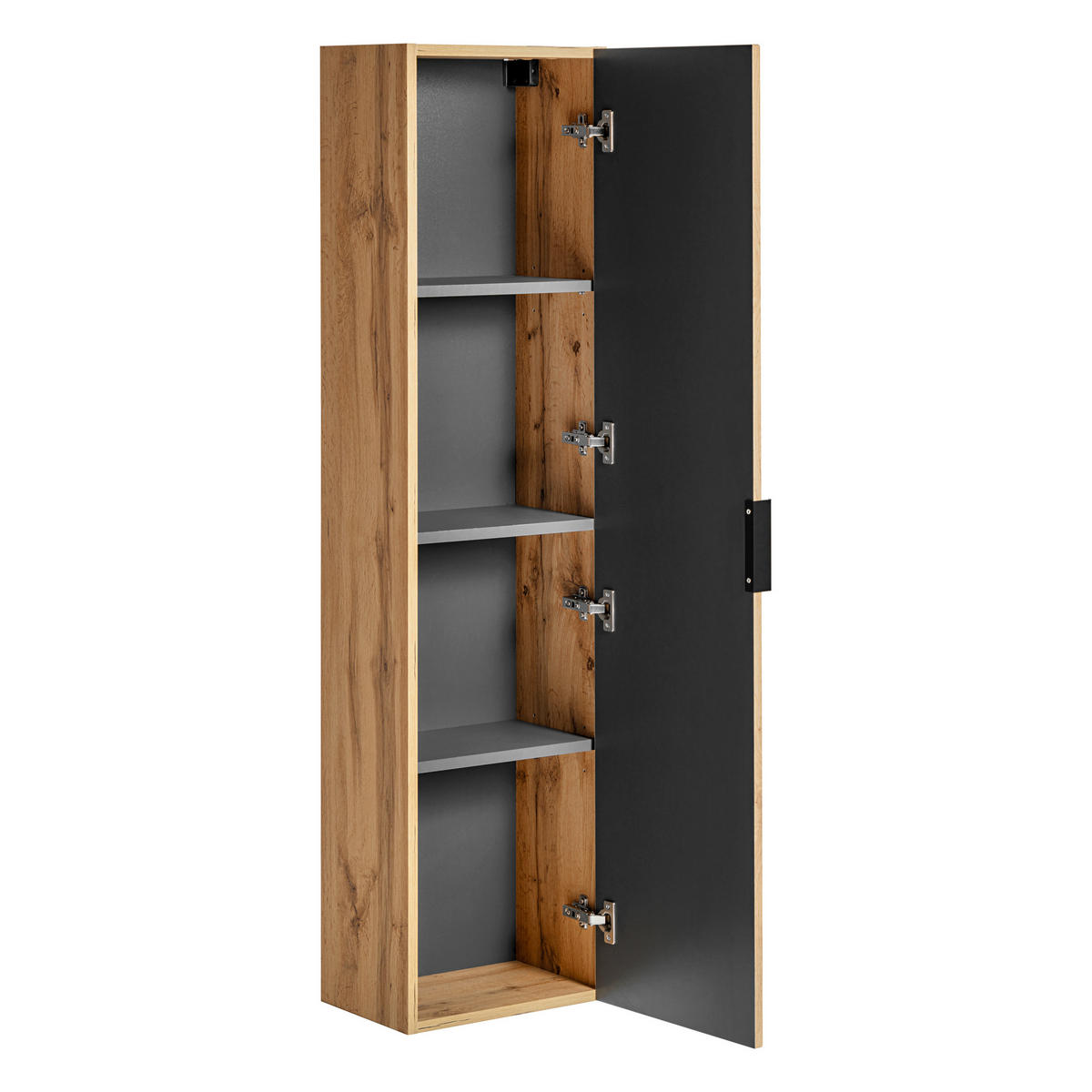 HOCHSCHRANK ADEN SZK1 Profilierte Fronten Eiche - Eichefarben, Holzwerkstoff (35/140/25cm) - Komodee
