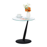 BEISTELLTISCH - Multicolor, Glas/Metall (45/45/49cm) - Relaxdays
