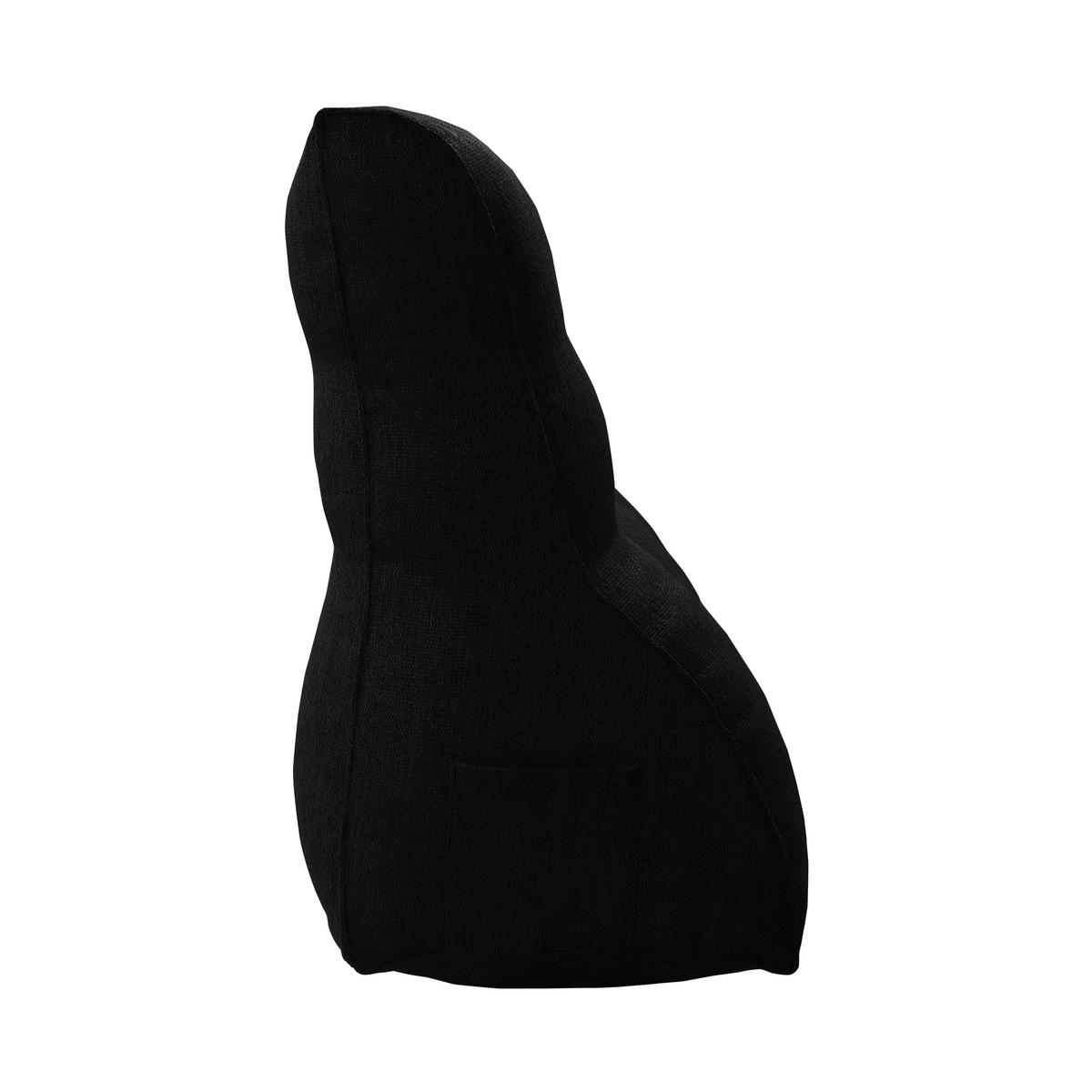RÜCKENKISSEN Körperkontur Samtlook Schwarz 200 cm - Schwarz, Textil (55/200cm) - Vercart