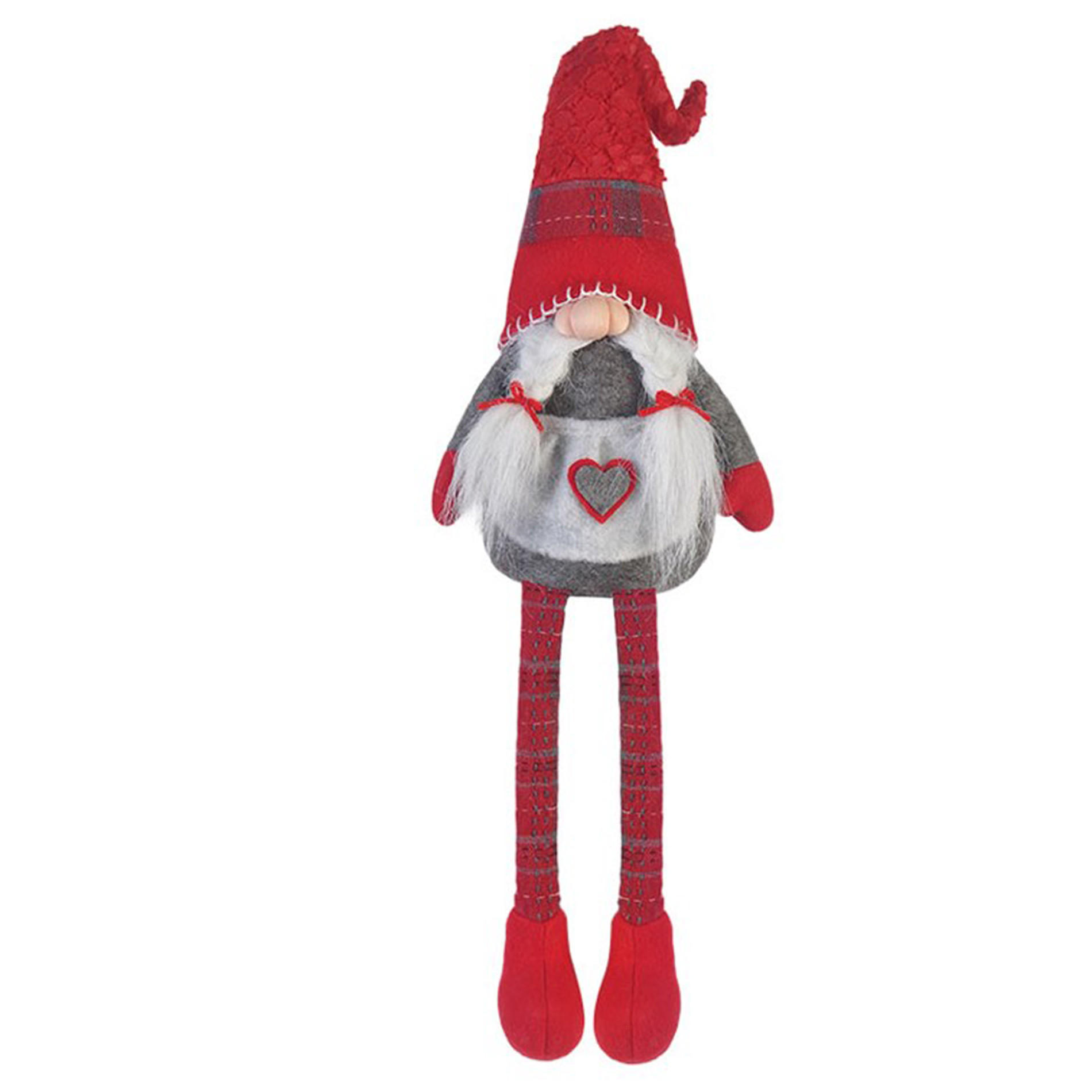 Mobili Rebecca Weihnachtszwerg Rot 14x67x10 cm