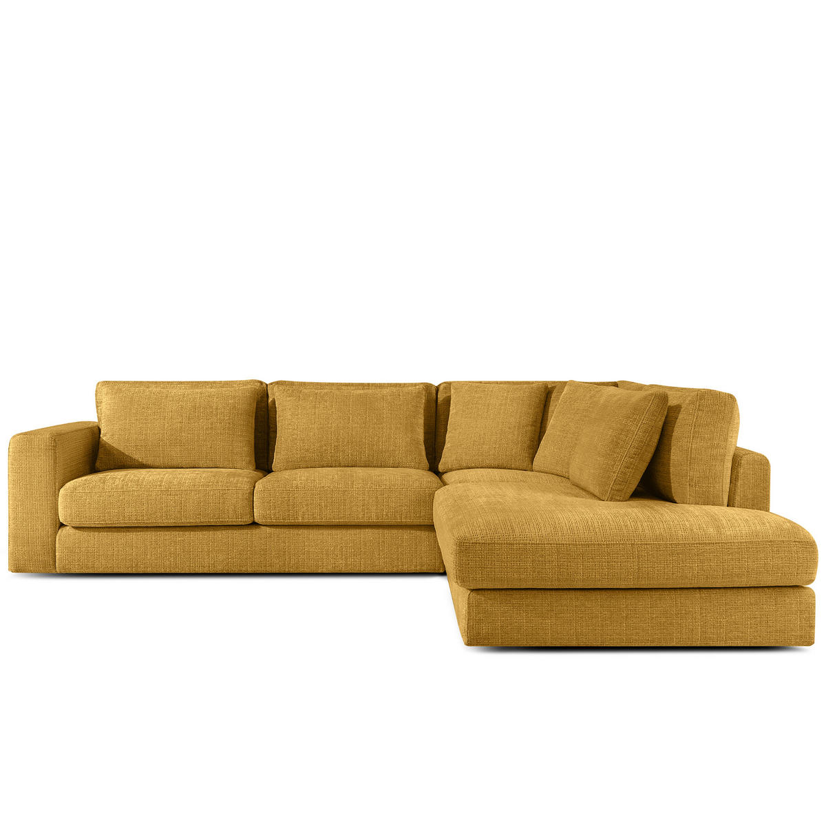 ECKSOFA rechts VERUS - Gelb, Holz/Holzwerkstoff (297/248cm) - KONSIMO®