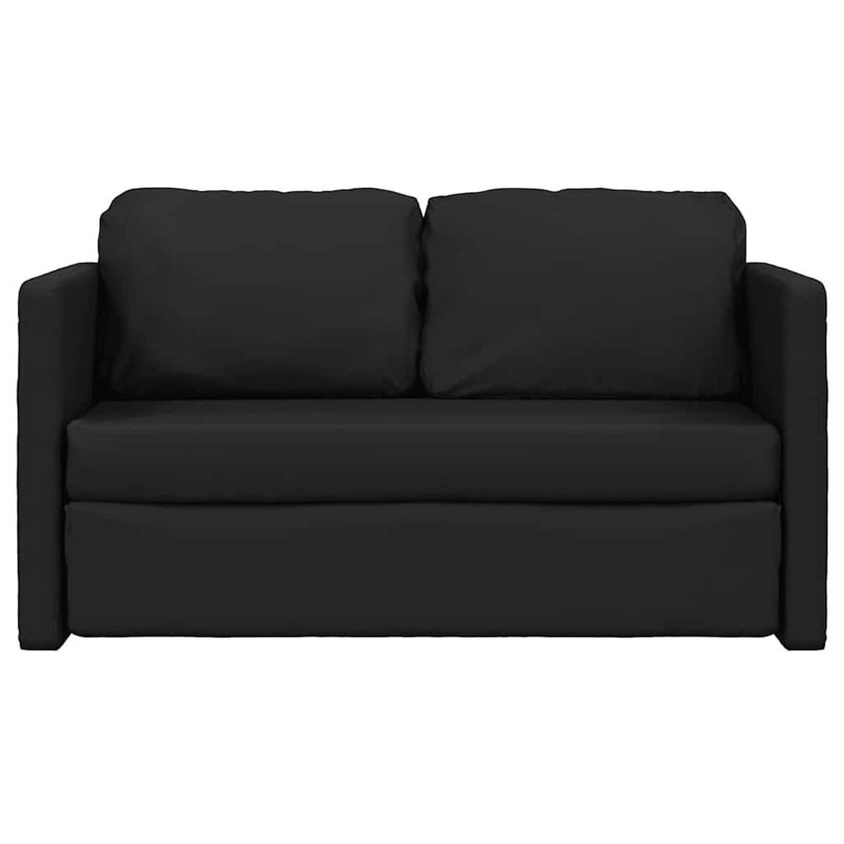 SCHLAFSOFA Taylor - Schwarz, Leder (112/60/55cm) - Nettlife