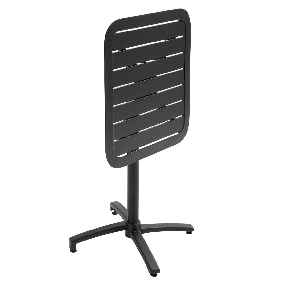 TERRASSENTISCH 70 X 70 cm, Schwarz - Schwarz, Metall (70/70/72cm) - Oviala