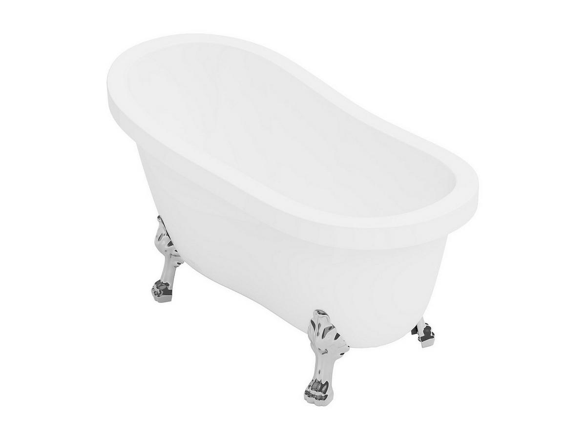 FREISTEHENDE Badewanne mit Füßen - 1 Person - Acryl - Weiß - Weiß, Kunststoff (145/77/74cm) - Vente-Unique
