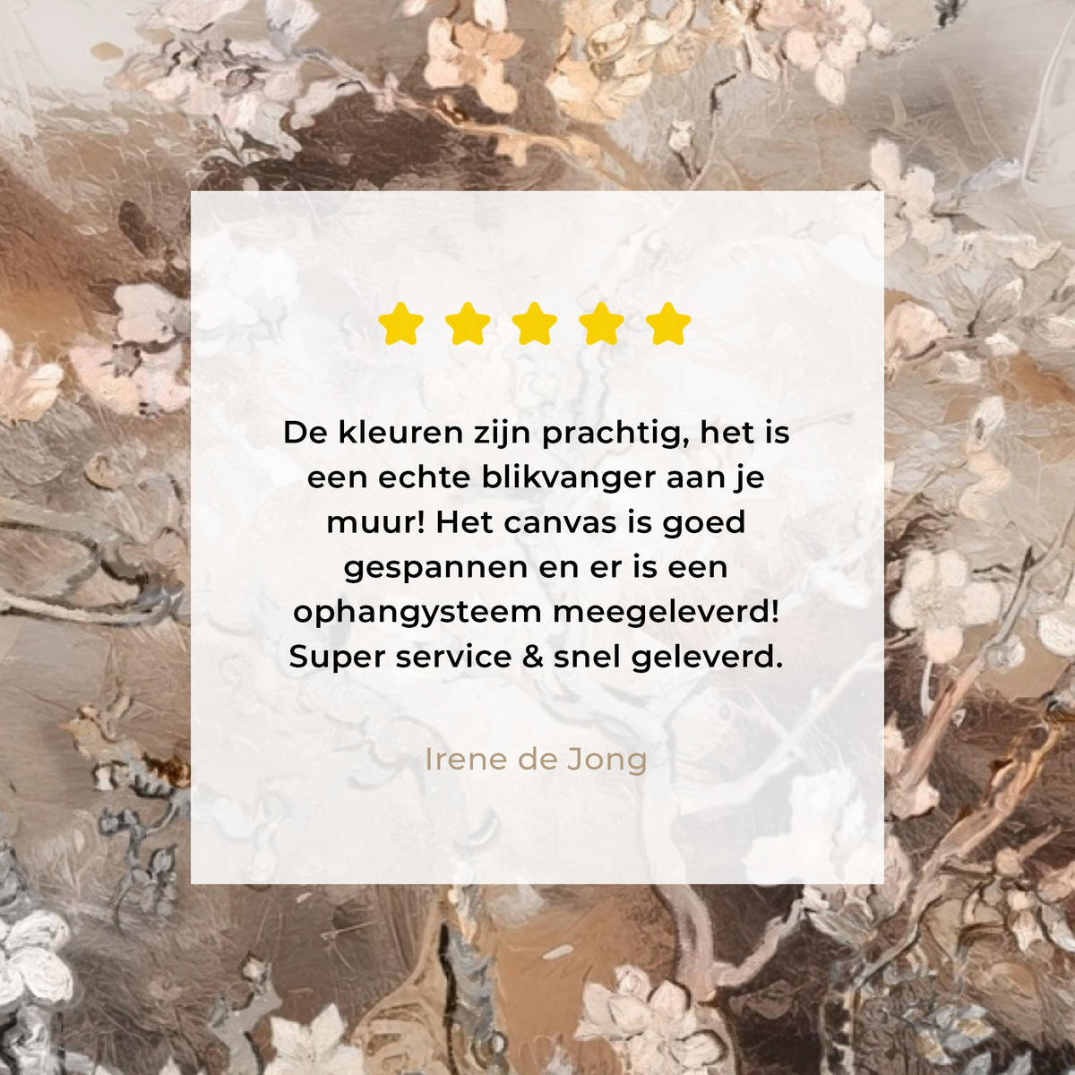 LEINWANDBILD Mandelblüte - Kunst - Van Gogh - Beige - Abstrakt Wandbilder 80x60 cm - Braun, Textil (80/60cm) - MuchoWow