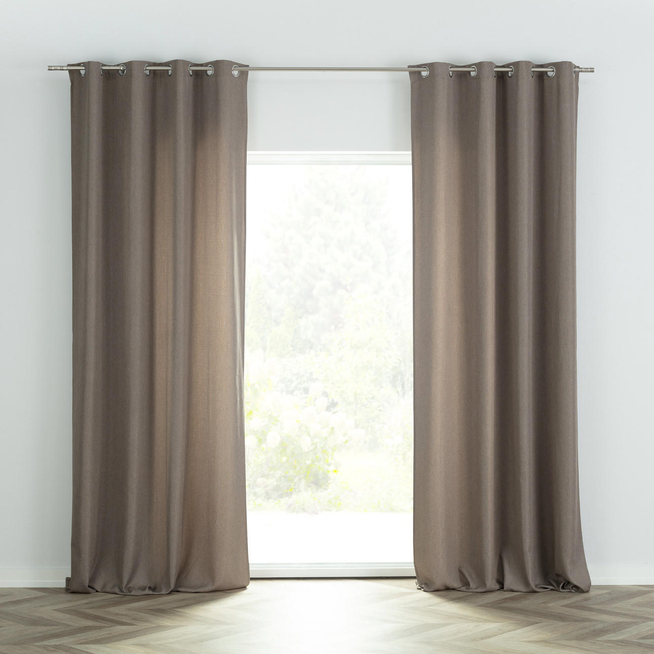 FERTIGVORHANG mit Ösen 140x280cm - Cappuccino, Textil (140/280cm) - Dekoria