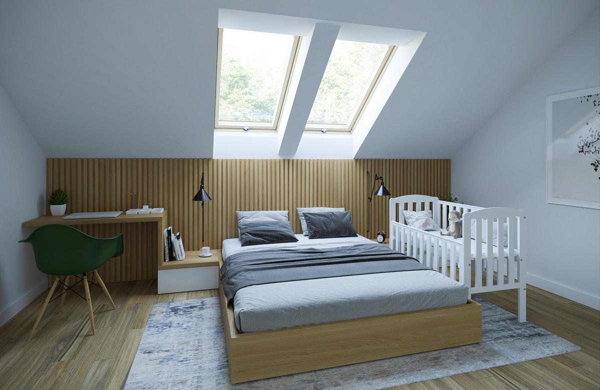 BEISTELLBETT Pino - Weiß, Holz - kiki design