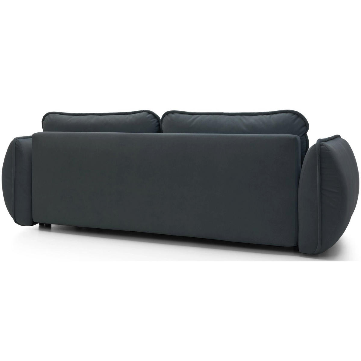 3-SITZER SOFA Cutie Graphit Easy-Clean-Velours - Schwarz, Textil (257/90/114cm) - Selsey