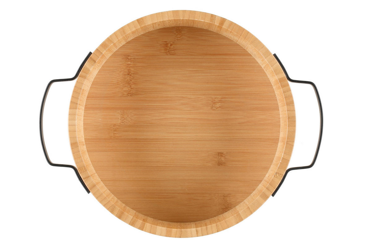 SALATSCHÜSSEL Bambus Ø 35,5 cm - Braun, Naturmaterialien (30cm)