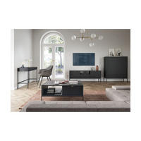 WOHNZIMMER Set 4-tlg. – NOVA – Schwarz - Schwarz, Holzwerkstoff (104/78/50cm) - hi-markt