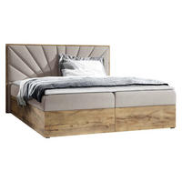 BOXBETT Wood 7 - Naturfarben, Holz/Textil (200/200cm) - MIRJAN24