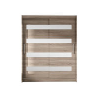SCHWEBETÜRENSCHRANK Westa XIII - Silberfarben/Trüffeleichefarben, Holzwerkstoff/Metall (150/200/58cm) - MIRJAN24