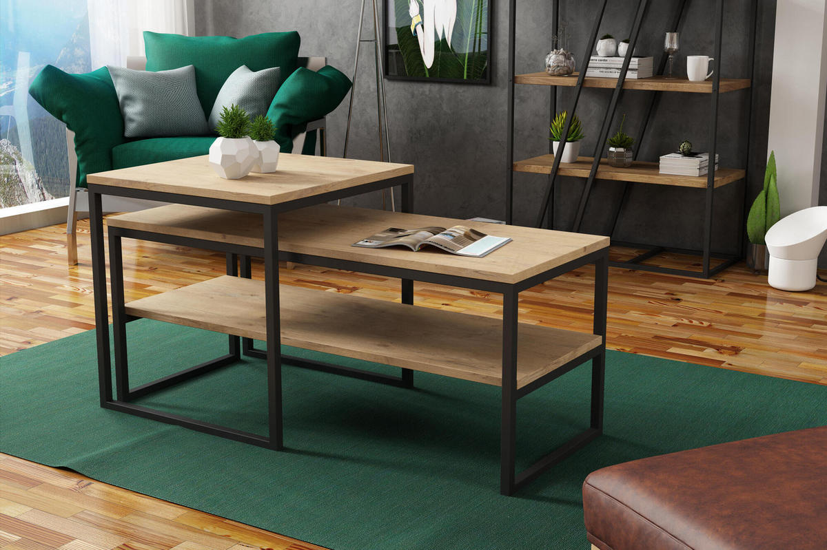 COUCHTISCH TONY Orange 50x50x50 cm - Orange, Holzwerkstoff (50/50/50cm) - FURNLUX