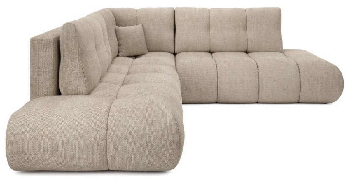 ECKSOFA Beige SOHI Flow 02 Ausziehbar Mit Schlaffunktion - Beige, Textil (266.5/266.5cm) - Sepro Meble