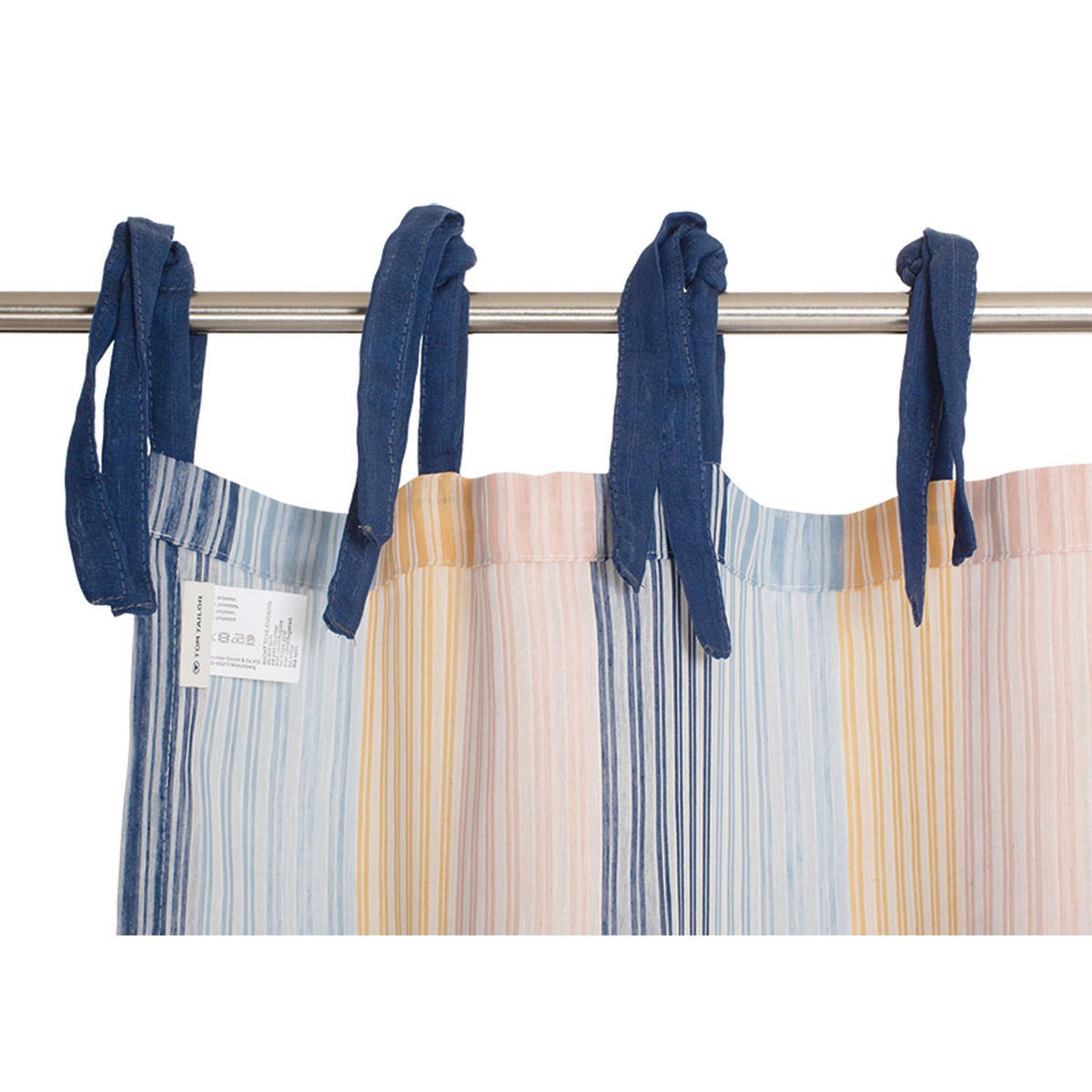 SCHLAUFENVORHANG MIT STREIFEN STROKE Halbtransparent - Multicolor, Textil (130/0.5/250cm) - Tom Tailor