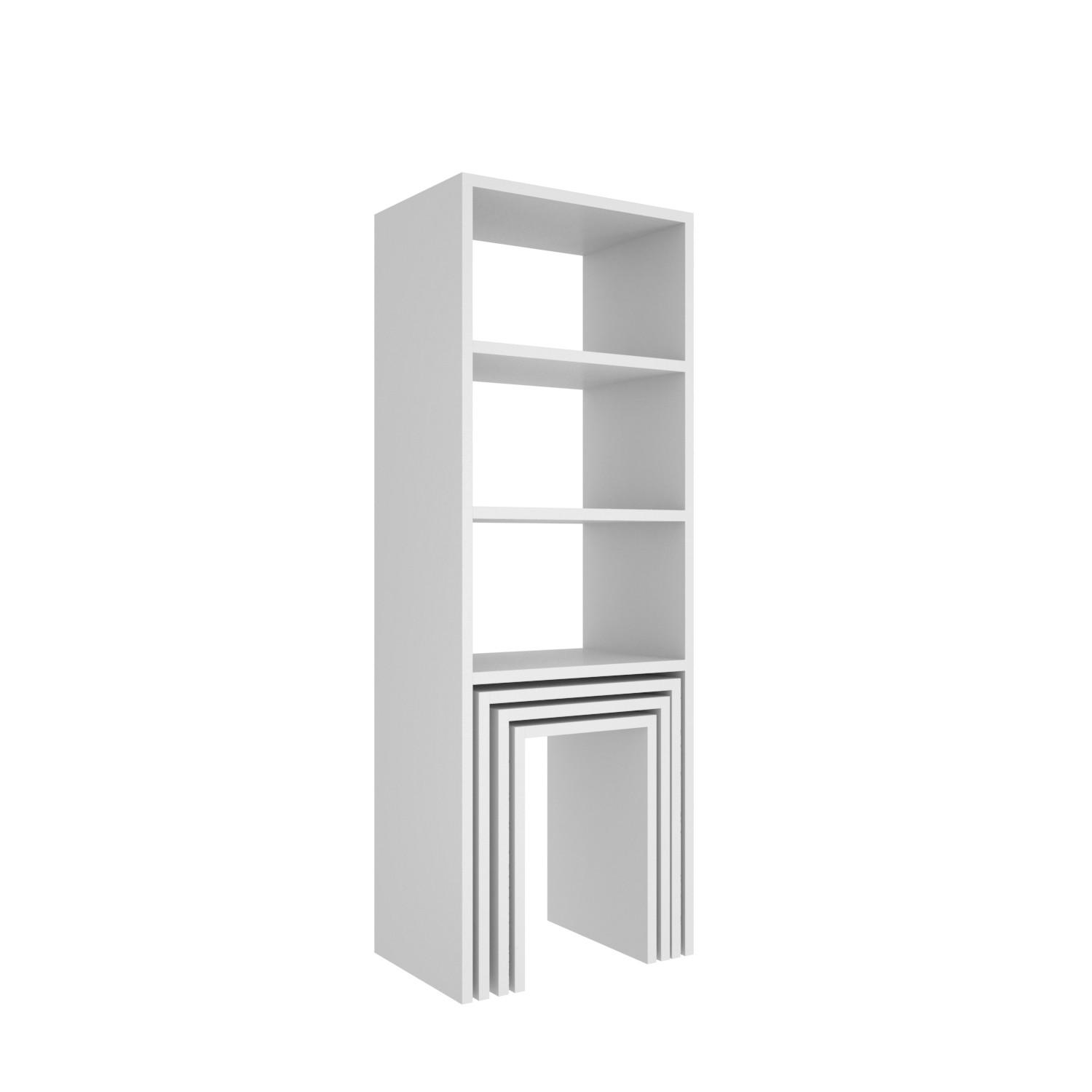 BÜCHERREGAL Melo - Weiß, Holzwerkstoff (44/122/30cm) - Decorotika