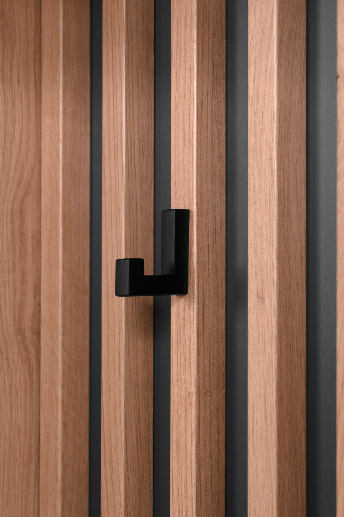 GARDEROBE Eiche Artisan, grau 80 cm, Kompaktgarderobe mit Spiegel - Eichefarben/Anthrazit, Holzwerkstoff/Metall (80/190/37cm) - Furn.Design