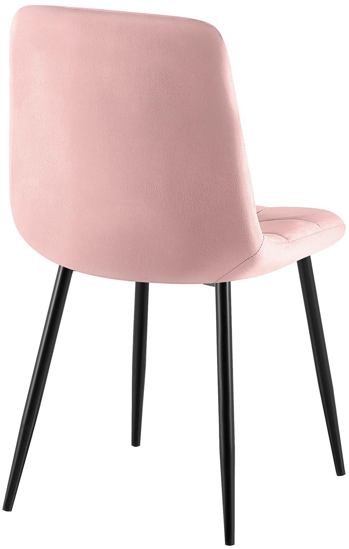 STUHL Samt Pink - Pink/Schwarz, Textil/Metall (45/84/55cm) - CLP