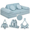 SPIELSOFA Kinder Fantasiewelt 8tlg - Blau, Textil (150/55/66cm) - Linodino