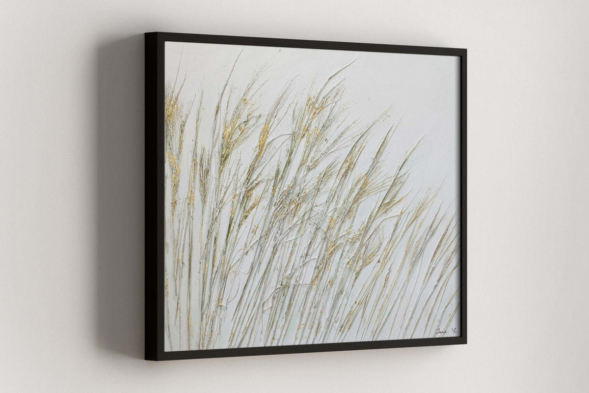 RUČNĚ MALOVANÝ AKRYLOVÝ OBRAZ BÉŽOVÝ, 100/75 CM - béžová, dřevo/textil (100/75cm) - KUNSTLOFT